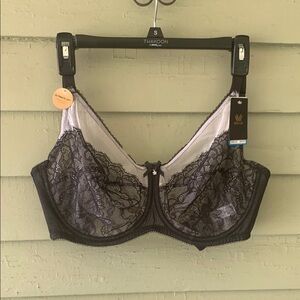 Wacoal Black Lace Full-Coverage Bra